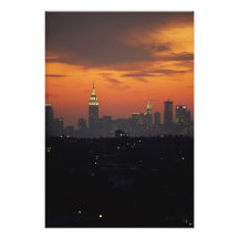 New York USA. Horisont av uptownen Manhattan Foto