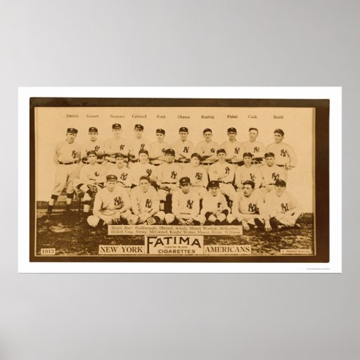 New York Yankeesbaseball 1913 Print