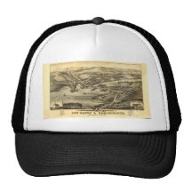 Newcastle & Damariscotta, Maine i 1878 Mesh Kepsar