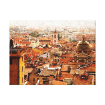 Nice tryck för Provence rooftopskanfas Sträckt Canvastryck