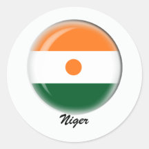 Niger Rund Klistermärke