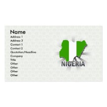 Nigeria flaggakarta 2,0 visitkort