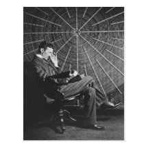 Nikola Tesla, 1896 Vykort