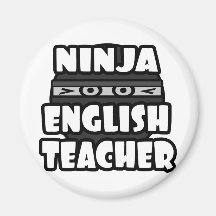 Ninja engelskalärare kylskåps magneter