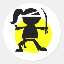 Ninja flicka klistermärken