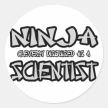 Ninja… forskare klistermärken
