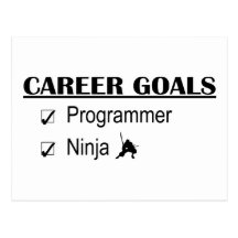 Ninja karriärmål - programmerare vykort