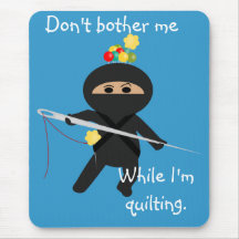 Ninja med nål- och sömnadstift Mousepad Mus Mattor