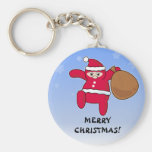 Ninja Santa? God jul! Nyckel Ring