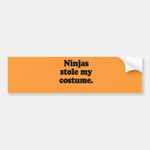 Ninjas stal min dräkt bildekaler
