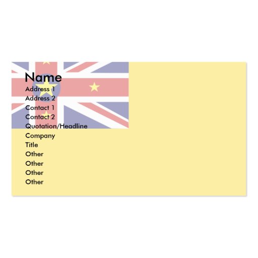 Niuisk flagga visit kort