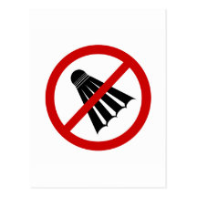 no-shuttlecocks vykort