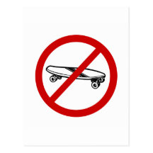 no-skateboarding vykort