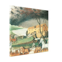 Noahs ark, 1846 canvasduk med gallerikvalitet 