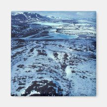 Noatak flod - antennen beskådar magneter för kylskåp