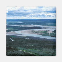 Noatak flodlägenheter - antennen beskådar magnet för kylskåp