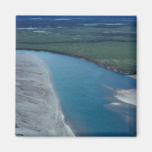 Noatak flodlägenheter - antennen beskådar magnet för kylskåp