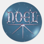 NOEL-STJÄRNAN BUBBLAR vid SHARON SHARPE Rund Klistermärke