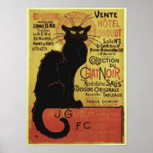 Noir vintagechatta, Vente Hôtel Drouot Steinlen Affischer