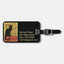 Noir vintagechatta, Vente Hôtel Drouot Steinlen Bagage Etiketter