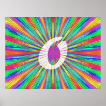 Nolla för regnbågebristningsMonogram Posters