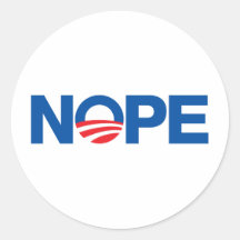 Nope Obama Runda Klistermärken