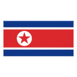 Nordkorea medborgareflagga skräddarsydda fotokort