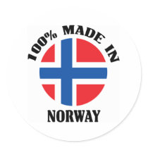 Norge 100% runda klistermärken