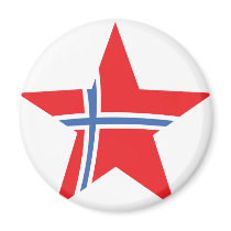 Norge den röda stjärnan - sjunka kylskåps magneter