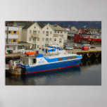 Norge, djupa vattenmoorings och nybyggen affischer