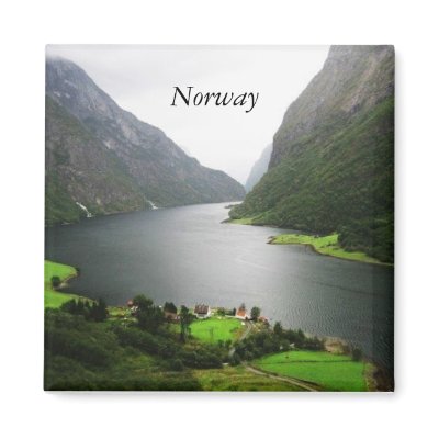 Norge Fjord Magnet För Kylskåp från shiggidyshawn