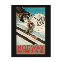 Norge hemmet av skidåkningen vykort