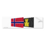 Norge och Finnmark som vinkar flaggor