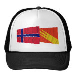 Norge och Østfold som vinkar flaggor Trucker Keps