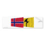 Norge och Telemark som vinkar flaggor