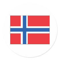 Norge sjunker rund klistermärke