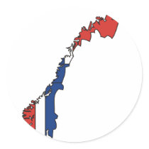 Norge sjunker kartlägger klistermärke