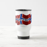 Norge som vinkar flagga kaffe kopp
