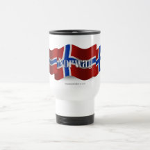 Norge som vinkar flagga kaffe kopp