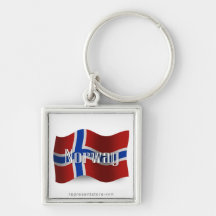 Norge som vinkar flagga nyckel ringar