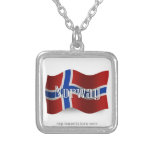 Norge som vinkar flagga skräddarsydda halsband