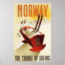 Norge - vagga av skidåkningen posters