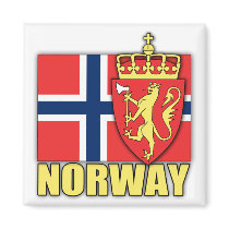 Norge vapensköld kylskåpsnagnet