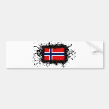 Norgeflagga Bildekaler