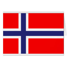 Norgeflagga Hälsningskort