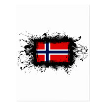 Norgeflagga Vykort
