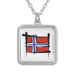 Norgen borstar flagga hängsmycke
