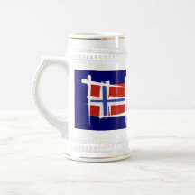 Norgen borstar flagga mugg