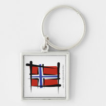 Norgen borstar flagga nyckel ring
