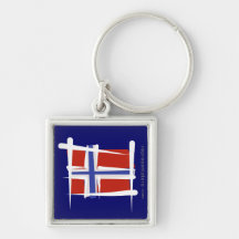 Norgen borstar flagga nyckel ringar